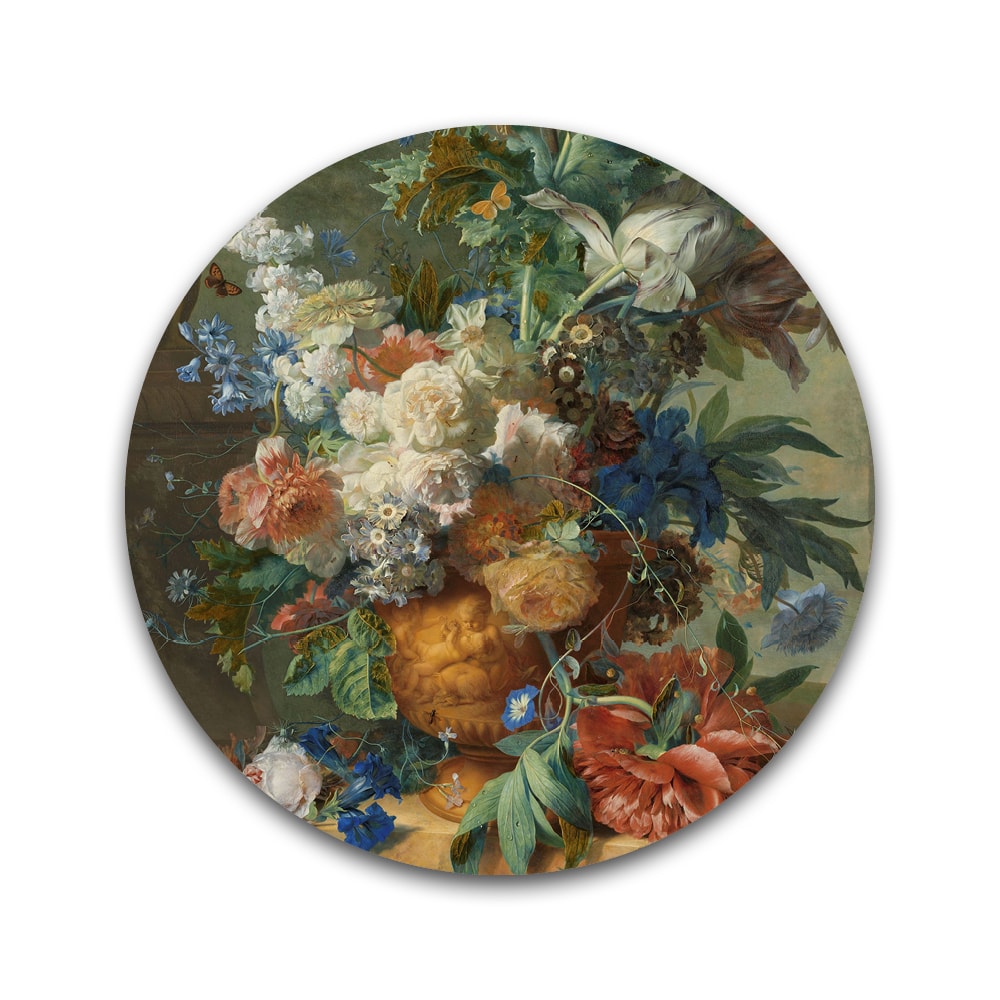 Stilleven met bloemen (Van Huysum) - Rond