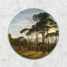 Afbeelding in Gallery-weergave laden, Italiaans landschap met parasoldennen - Rond
