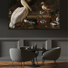 Afbeelding in Gallery-weergave laden, Een pelikaan en ander gevogelte
