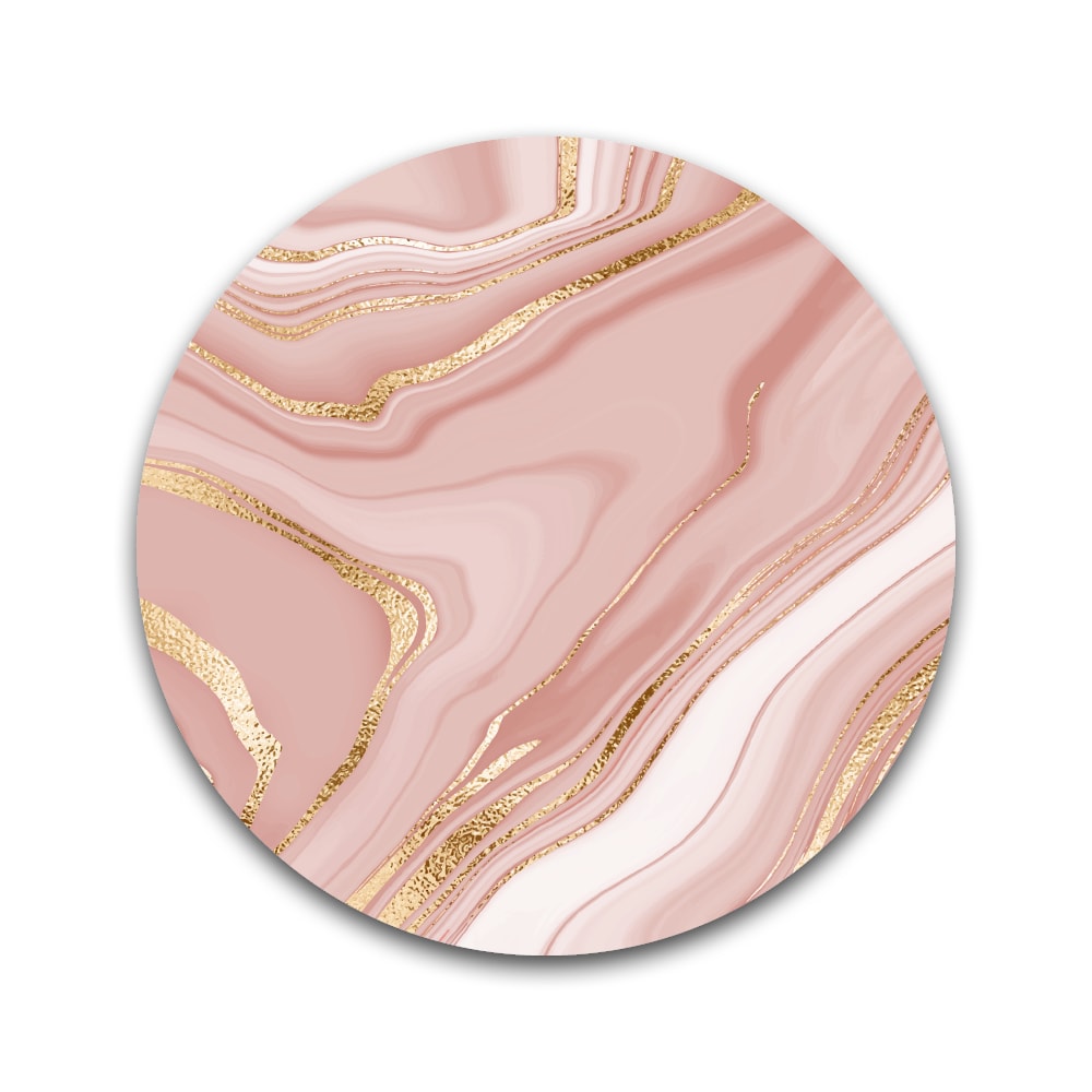 Geode roze met goud - Rond