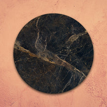 Afbeelding in Gallery-weergave laden, Marmer zwart met goud - Rond
