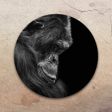 Afbeelding in Gallery-weergave laden, Chimpansee zwart/wit - Rond

