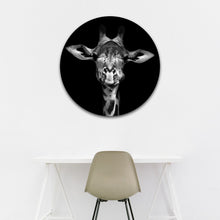 Afbeelding in Gallery-weergave laden, Giraf zwart/wit - Rond
