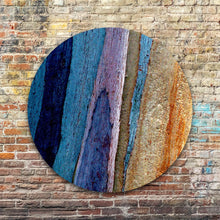 Afbeelding in Gallery-weergave laden, Geode blauw/paars/goud - Rond
